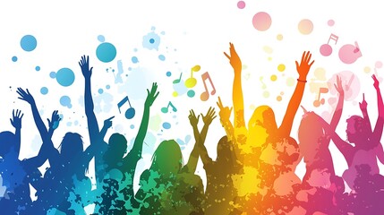 Lively Music Celebration in Vibrant Colors