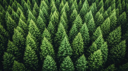 The canopy of trees in a summer forest is lush and green with a variety of species
