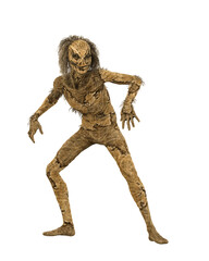 Fantasy monster scarecrow creature with straw hair. Isolated 3D render.ed illustration