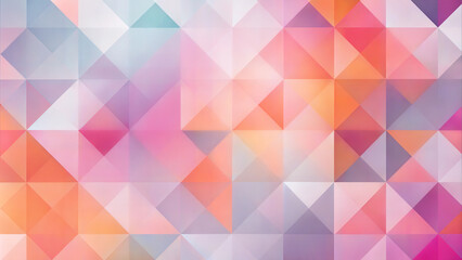 Fototapeta premium Vibrant geometric pattern with colorful triangles and soft gradients on a smooth background