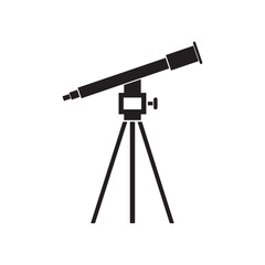 sky telescope flat icon vector