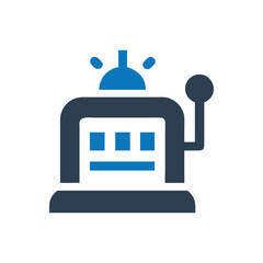 Slot Machine Icon on white background