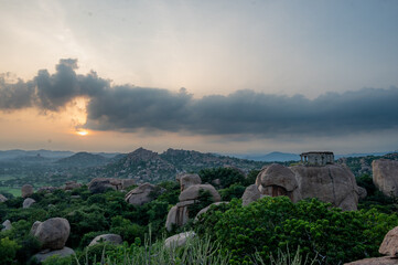 sunrise in the mountains