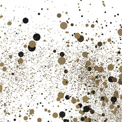 Radiant Revelry: Enthralling 3D Illustration of Shining gold Confetti PNG