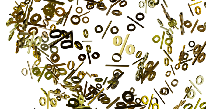 percent shopping digital in 3d. transparent PNG