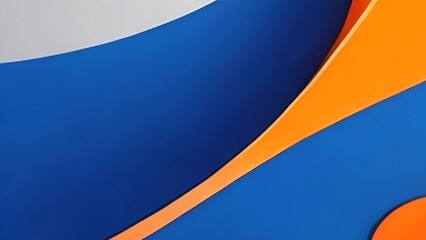 Abstract Blue, Orange, and White Background