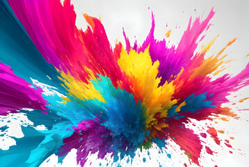 colorful paint mix splashes powder explosion
