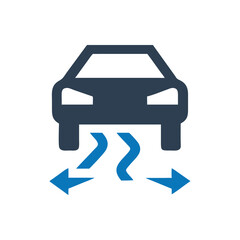 Obraz premium Traction Control Icon on white background