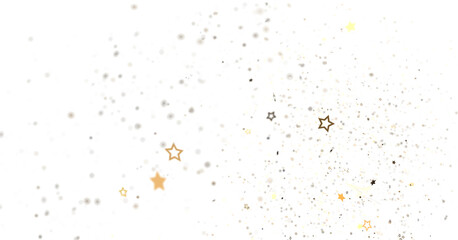 Dazzling 3D Illustration: Witness a Downpour of Golden Stars