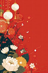 Obraz premium Chinese New Year background wallpaper