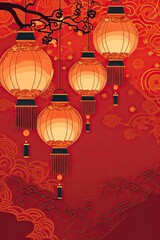 Obraz premium Chinese New Year background wallpaper