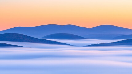 Naklejka premium Misty Mountain Landscape.