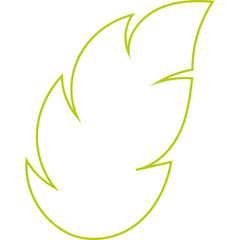 Green Leaf Illustration – Simple Tropical Plant Vector Design