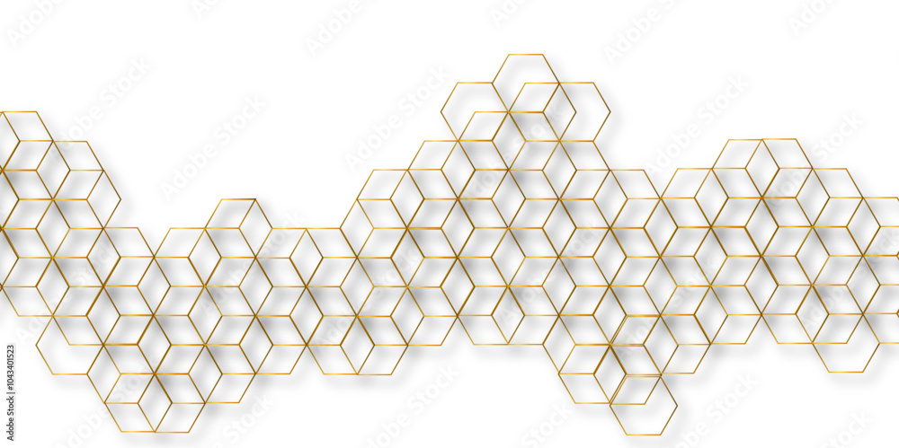 Poster abstract golden linear graphic ornament. arabian stylish seamless pattern on white background. creat