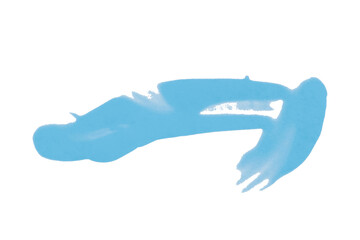 Obraz premium Isolated light blue brush strokes on transparent background.
