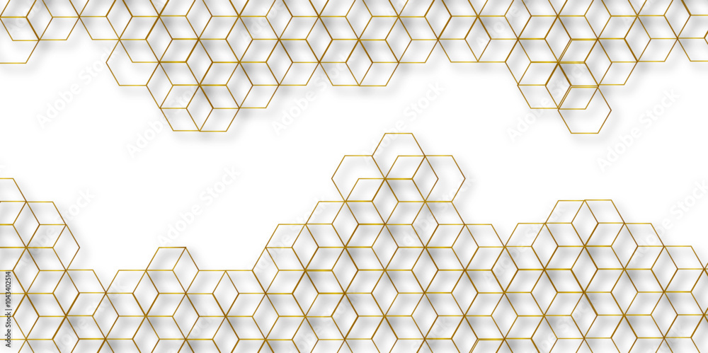 Poster abstract golden linear graphic ornament. arabian stylish seamless pattern on white background. creat