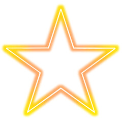 Obraz premium ネオン スター 枠 キラキラ 飾り 素材 光る 光線 ライト おしゃれ シンプル 飾り罫 囲み 見出し タイトル あしらい ラベル パーツ 白背景 白バック 透過