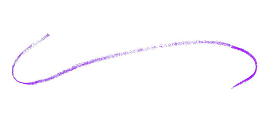 Isolated purple pencil line on transparent background.