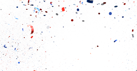 Confetti - Festive background with confetti in the shape of Confetti in the color of the American flag.