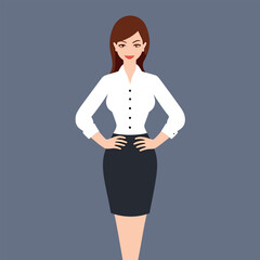 Fototapeta premium Modern trendy stylish fashionable woman fashion model. Vector illustration