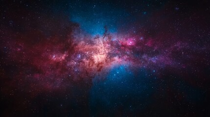 Fototapeta premium Cosmic Galaxy Night Sky with Stars and Nebulae