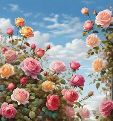Spring natural scenery background