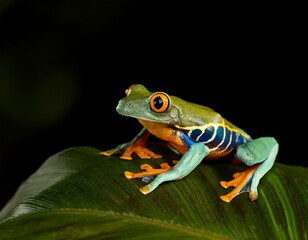 Obraz premium Agalychnis callidryas, known as the red-eyed tree frog, is an arboreal hylid native to Neotropical 