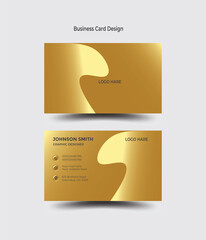 business card design with gold style minimalist print template
