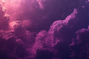 Obraz premium Dreamy Purple Clouds Under Starry Sky