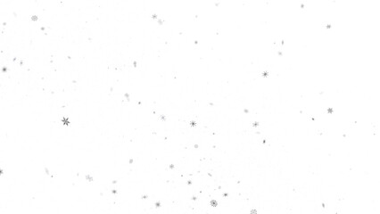 Whirling Snowflakes: Enthralling 3D Illustration of Falling Festive Snow Crystals
