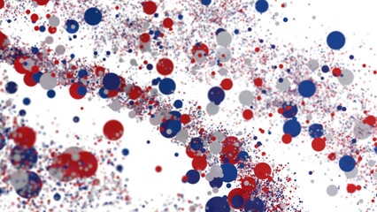 Confetti - Festive background with confetti in the shape of Confetti in the color of the American...