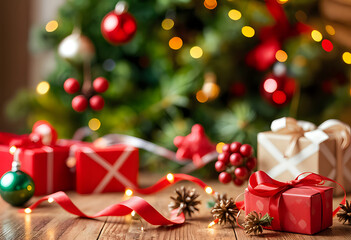 christmas tree with gifts