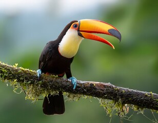 Fototapeta premium Closeup of Keel-billed Toucan