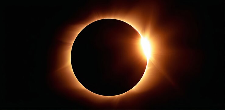 The Diamond Ring effect of a total solar eclipse - Powered by Adobe