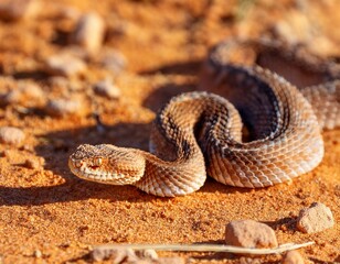 Bitis peringueyi, Péringuey's Adder, poison snake from Namibia sand desert.