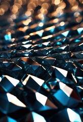 macro capture shimmering surface resembling diamonds intricate patterns reflecting light texture, reflection, clarity, brilliance, gemstone, crystal, shine