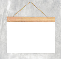 Blank calendar png mockup on a wall