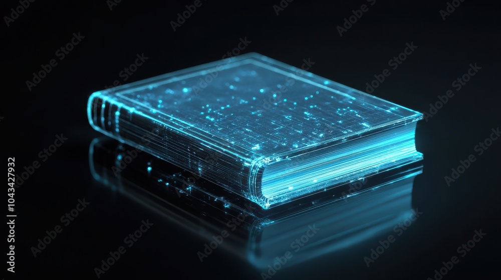 Aufkleber Exploring the digital realm a glimpse into the future of books through holographic technology