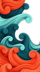 Fototapeta premium Dynamic waves of color an abstract exploration of flow and motion