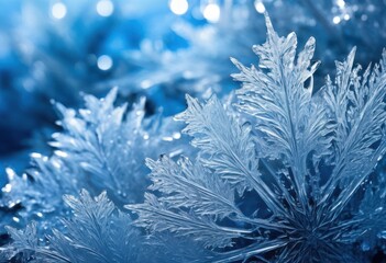 breathtaking close showcasing intricate delicate ice patterns crystal clarity, art, beauty, blue, chill, cold, decoration, detail, dynamic, elegance