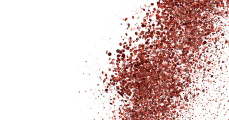 Copper Glitter Falling on Black Background