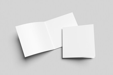 Square Bifold Brochure Mockup
