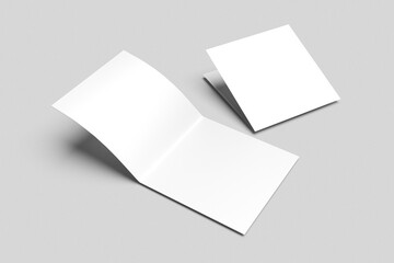 Square Bifold Brochure Mockup