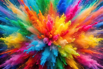 Abstract rainbow paint explosion background