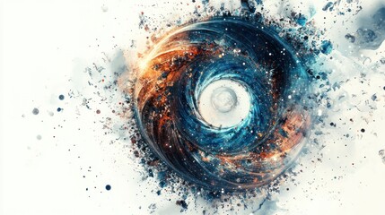 Fototapeta premium futuristic visualization of time as a spiral galaxy,