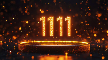 11.11 Sale luxury banner background with black and gold concept