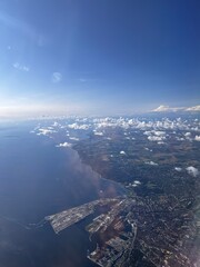 denmark airplane view