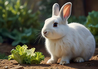 white rabbit on the grass, rabbit on the grass, rabbit in forest