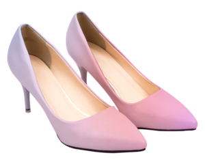 White high heels mockup psd women's shoes fashion, transparent background