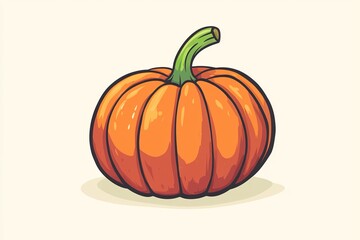 Playful Cartoon Pumpkin with Exaggerated Features